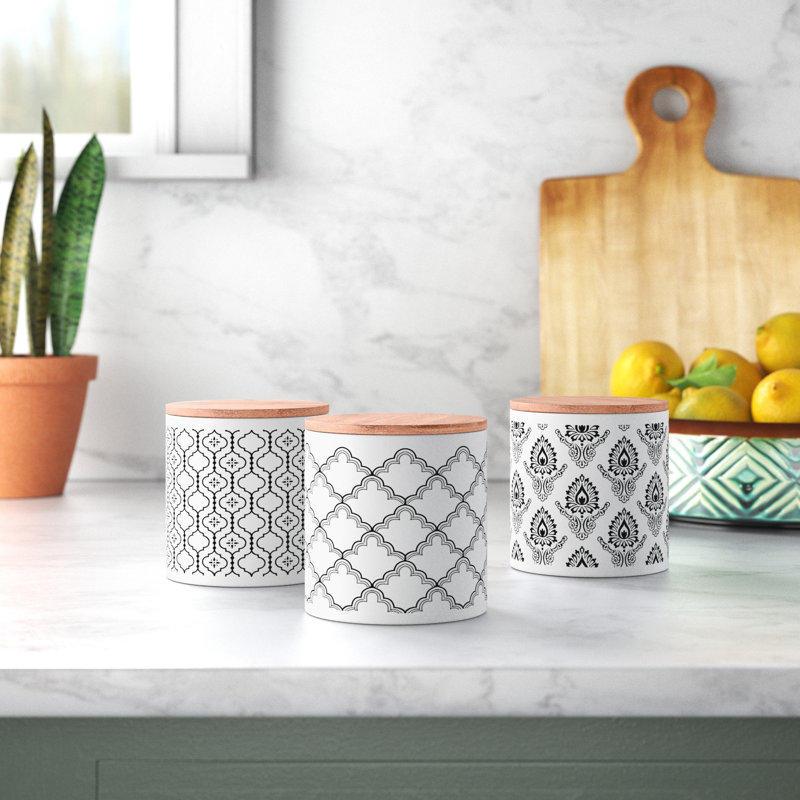 East Urban Home 3 Piece Kitchen Canister Set Wayfair